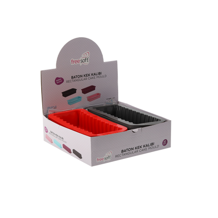 SILICONE CAKE MOULD 27 X 14.3 X 6.7 CM PACK=12PCS