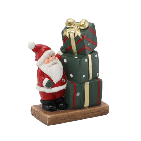 FIGURINE OF THE NATIVITY - SANTA WITH PRESENTS 15,6 X 8 X 19,8 CM LED pack=2pcs