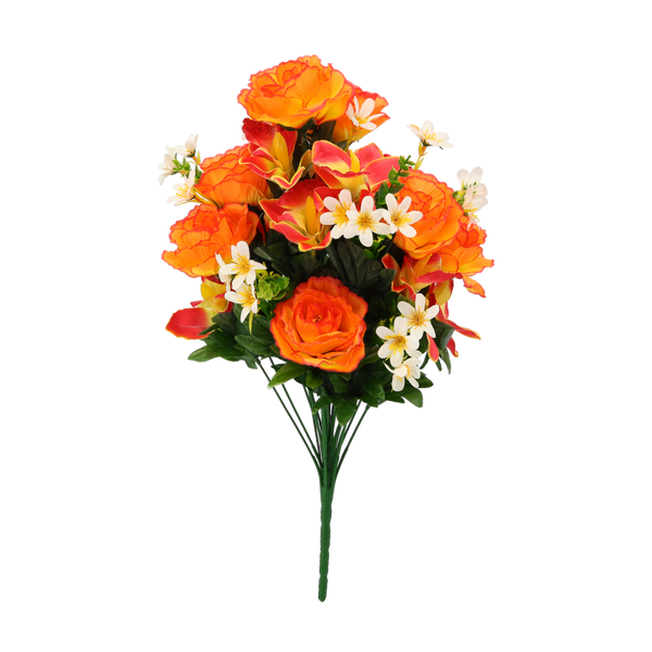 ARTIFICIAL BRANCH - ROSES AND ORCHIDS ASSORTED COLOURS