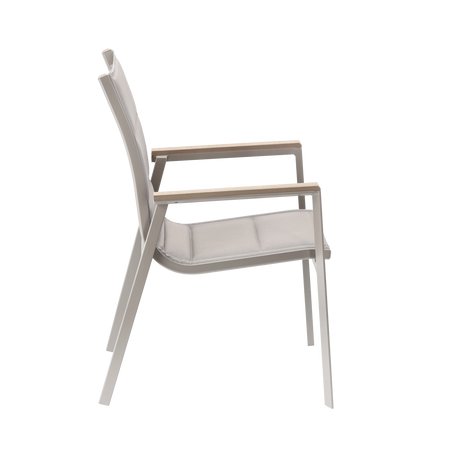 SCaUNĂ DE GRĂDINĂ DIN ALUMINIU POLYWOOD 64 x 55 x 91 CM BEJ *9484