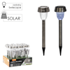 LAMPA SOLARNA MINO 7,5 x 7,5 x 36 CM SREBRNA ZIMNY BIAŁY disp=12szt *4276