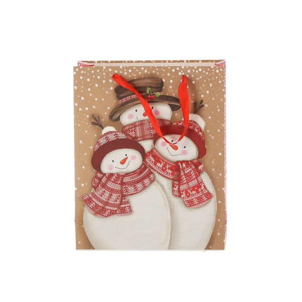 CHRISTMAS GIFT BAG CHRISTMAS FIGURES 26 x 32 x 10 CM