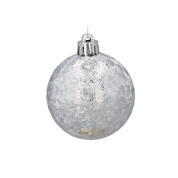 SET OF 6 BAUBLES 6 CM RED/GOLD/SILVER