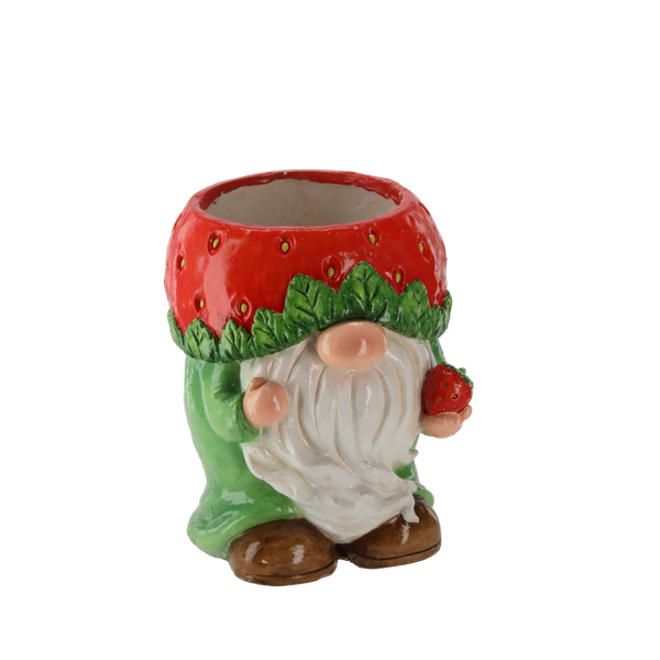 GARDEN FLOWER POT – GNOME WITH STRAWBERRY 25,2 X 24,3 X 31 CM