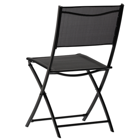 SET DE MOBILIER PENTRU BALKON - MASA ROTUNDĂ + 2 ȘEZLONGURI FOLDABLE - NEGRU *6643