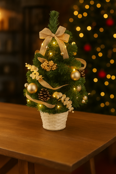 CHRISTMAS TREE LED 50 CM GOLD