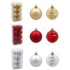 KPL. 16 BOMBEK 6 CM RED / GOLD / SILVER *3740