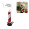 ŚWIĄTECZNA ŚWIECZKA LED 10 x 10 x 27,5 CM BIAŁO-CZERWONA *7724