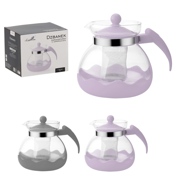 POT ARZĂTOR REZISTENT LA CĂLDURĂ CU INFUZOR 1,5 L *7716