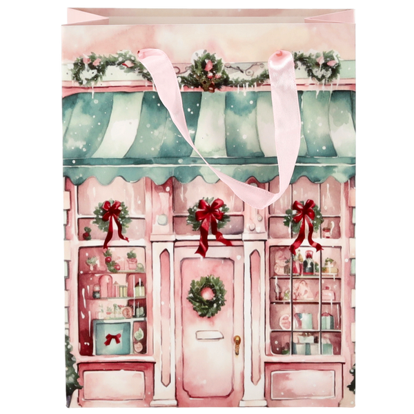 GEANTĂ OCASIONALĂ DE CRĂCIUN. CĂSUȚĂ 18 x 24 x 8 CM ambalaj=12buc *0696