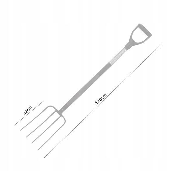 ZEMĚDĚLSKÉ VIDLE 4-HROTY S OCELOVOU RUKOJETÍ 120 CM *4044