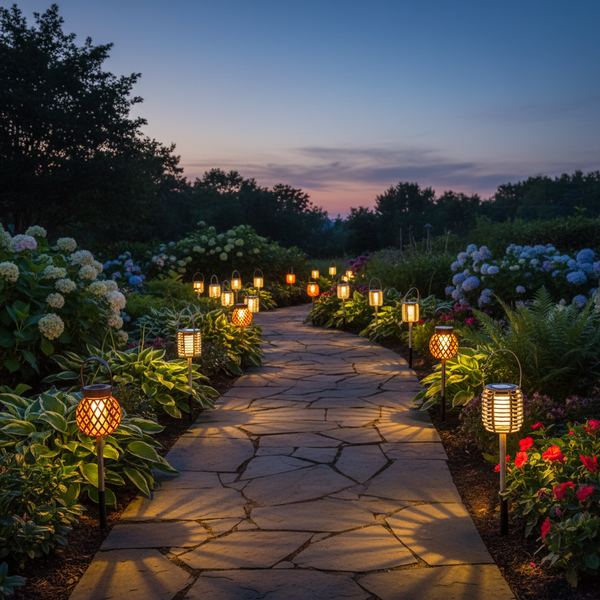 SOLÁRNÍ LAMPA ANTIQUE VÝŠ. 35,5 CM MIX VZORŮ TEPLÁ BÍLÁ disp=9ks *4399