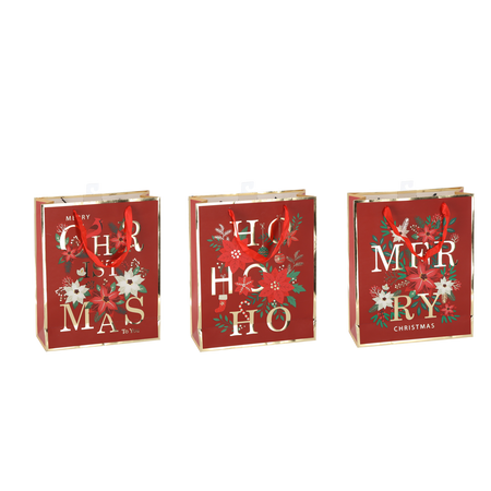 CHRISTMAS GIFT BAG "CHRISTMAS TO YOU" 26 x 32 x 10 CM MIX DESIGNS