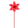 PINWHEEL WITH HEARTS 9 x 27,5 CM WHITE/RED