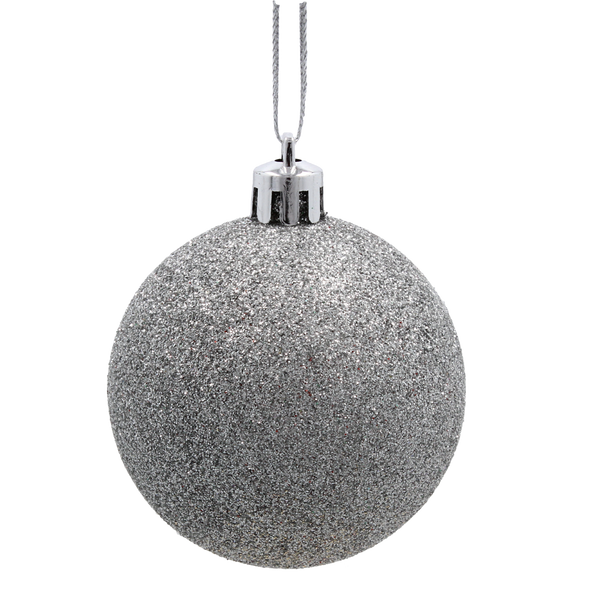 SET OF 24 CHRISTMAS BAUBLES RED, SILVER, GOLD