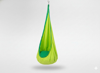 FOTEL WISZĄCY - KOKON DLA DZIECI 70 x 150 CM ZIELONY