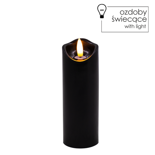 ŚWIECZKA LED CZARNA 5 X 15 CM *9353