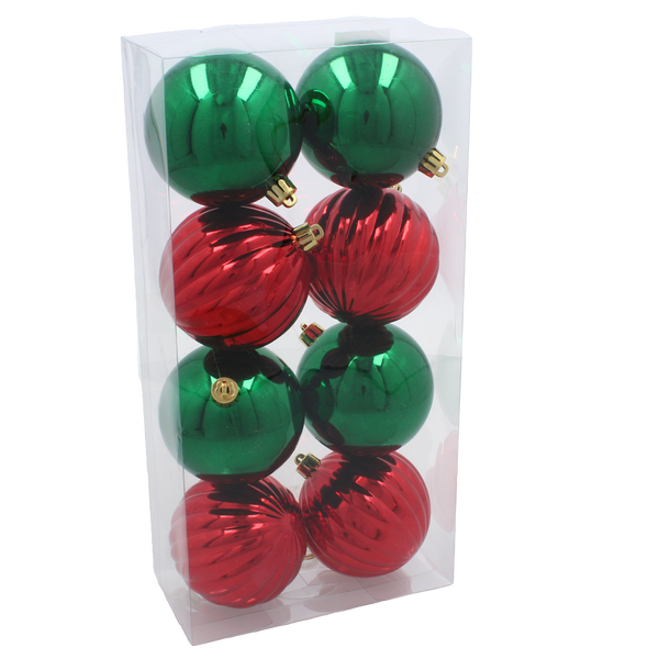 KPL. 8 BOMBEK 8 CM GREEN / RED *3627