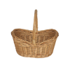 WICKER BASKET 24 x 17 x 11/21 CM WITH HANDLE - NATURAL