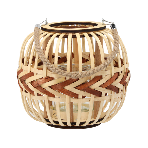 DREVENÝ LAMPIÓN V 23 CM OKRÚHLY *3322