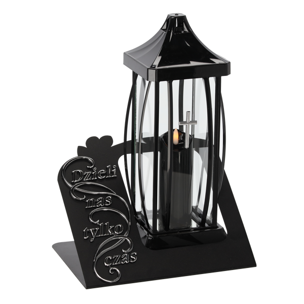 Suport pentru lumânări 39CM Gracja mare tablă mare + LED negru aurit/silver ambalaj=2buc*7630