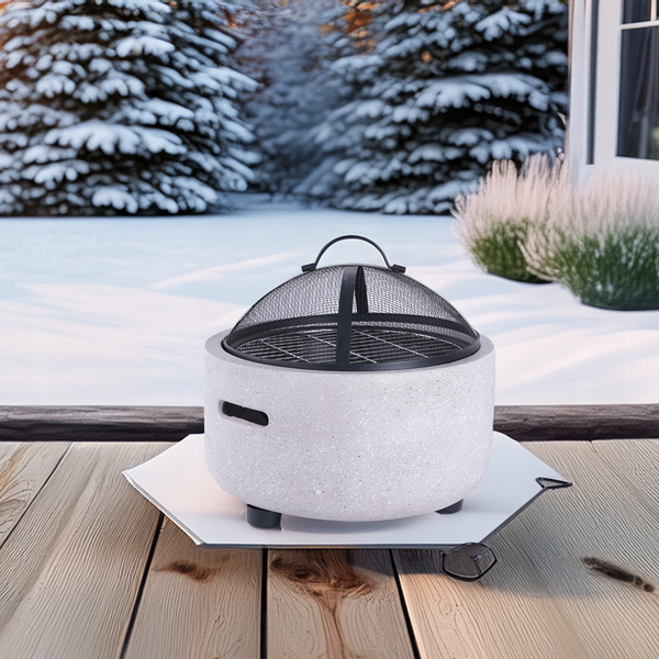 OHNIŠTĚ NA ZAHRADĚ S KRYTEM A HRÁBĚM 43 x 43 x 38.5 CM *0124