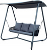 LEAGĂN DE JARDIN CU BRAȚEÎNȚE ÎMPLICATE 180 x 139 x 185 CM ANTRACIT PREMIUM *3149