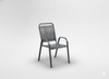 DARK GRAY GARDEN CHAIR 56 x 63 x 89 CM *8031