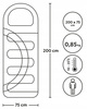TOURIST SLEEPING BAG 200 x 75 CM MIX COLOR