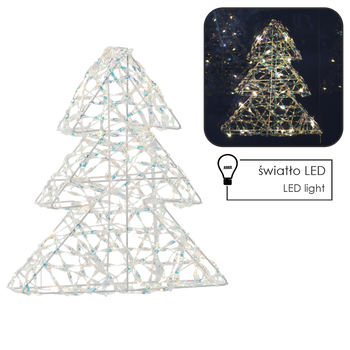 Vianočná ozdoba - LED stromček 30 cm irizujúci *6352