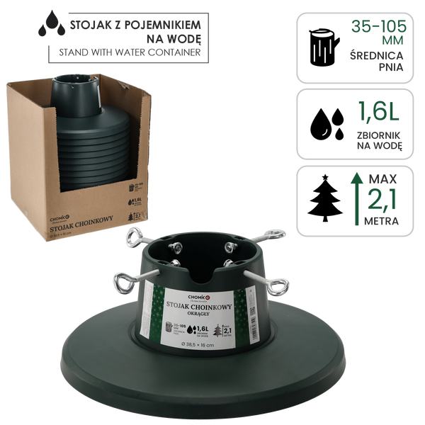 STOJAK CHOINKOWY OKRĄGŁY 3,5-10,5 CM *7519