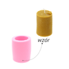 Silicone mold for candles decorated cylinder with bee
