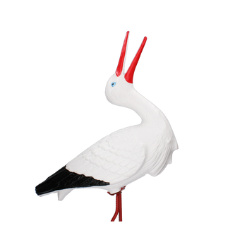 SMALL PLASTIC STORK ON WIRE