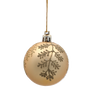 SET OF 8 CHRISTMAS BAUBLES GOLD 6 CM