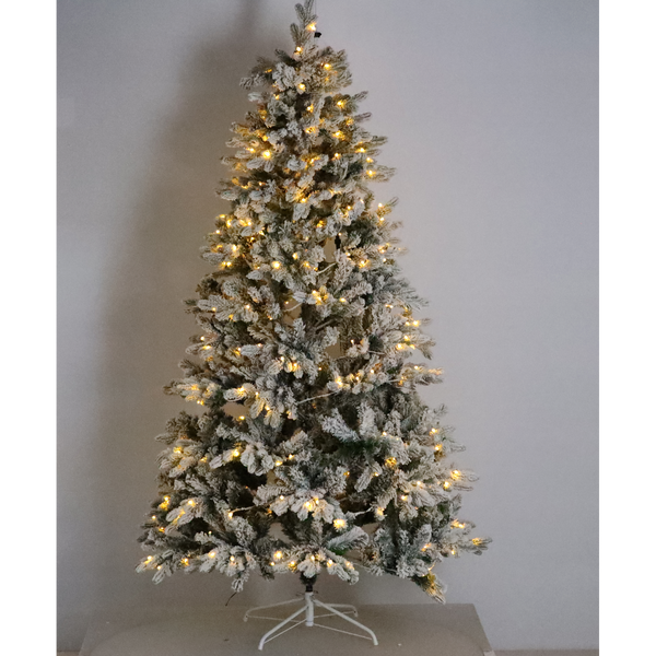 ARTIFICIAL CHRISTMAS TREE 210 CM SNOWED WITH LED