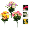 RAMĂ ARTIFICIALĂ - BUCHET DE ROSE ȘI LILIAC 43 x 25 x 25 CM MIX DE CULORI amb=18 buc *3147