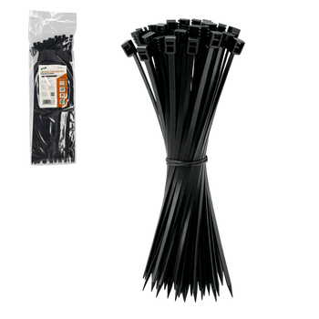 SET OF 100 CABLE TIES 4,8 X 300 MM BLACK
