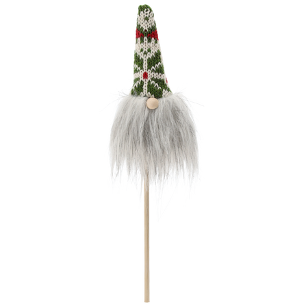 CHRISTMAS GNOME ON A STICK 7 x 3 x 24 CM MIX COLORS