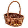 KOSZYK RATTANOWY 36 x 28 x 13/32 CM Z RĄCZKĄ - BRĄZOWY *5105