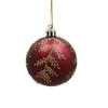 SET OF 8 CHRISTMAS BAUBLES RED 6 CM
