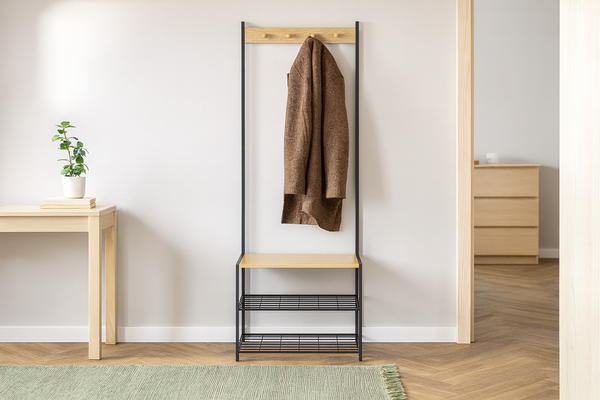 WIESZAK STOJĄCY Z 3 PÓŁKAMI 60 x 40 x 175 CM *1173