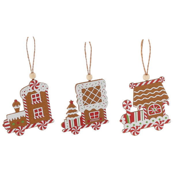 CHRISTMAS DECORATION - LITTLE TRAIN MIX DESIGNS 6 x 7.5 CM