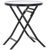 FOLDING ROUND TABLE 60 x 70 CM BLACK