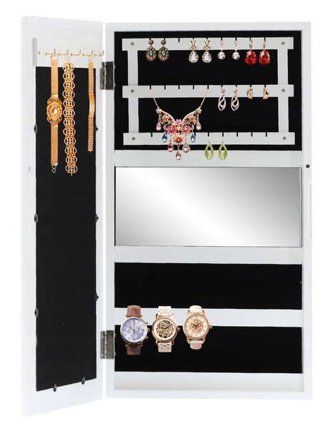 SZAFKA WISZĄCA ŚCIENNA NA BIŻUTERIĘ 31 x 9,5 x 56 cm *1240