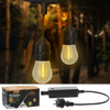 ILUMINAT DE GRĂDINĂ CU CONTROLER 12 V LUNGIME 0,6 + 14,4 M FILAME 15 LED ALB CĂLDICEL CU PRINDERI *1267