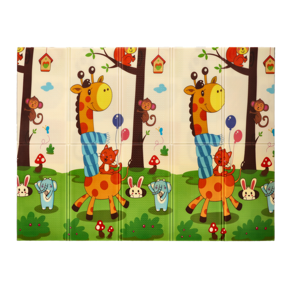 DVOJITÁ VZDELÁVACIA PODLOŽKA 150x200x1 CM SKLADACIA ZVIERATÁ + TAŠKA *4336