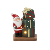 FIGURINE OF THE NATIVITY - SANTA WITH PRESENTS 15,6 X 8 X 19,8 CM LED pack=2pcs