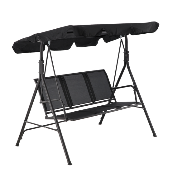 GARDEN SWING WITH TEXTILENE 170 x 110 x 153 cm BLACK *3118
