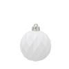 SET OF 9 BAUBLES 6 CM WHITE