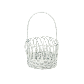 CULTIVATOR DIN RATTAN 20 x 16/35 CM CU MÂNĂ - ALBASTRU-GRI CU EFECT DE ÎNĂLBIRE *8772